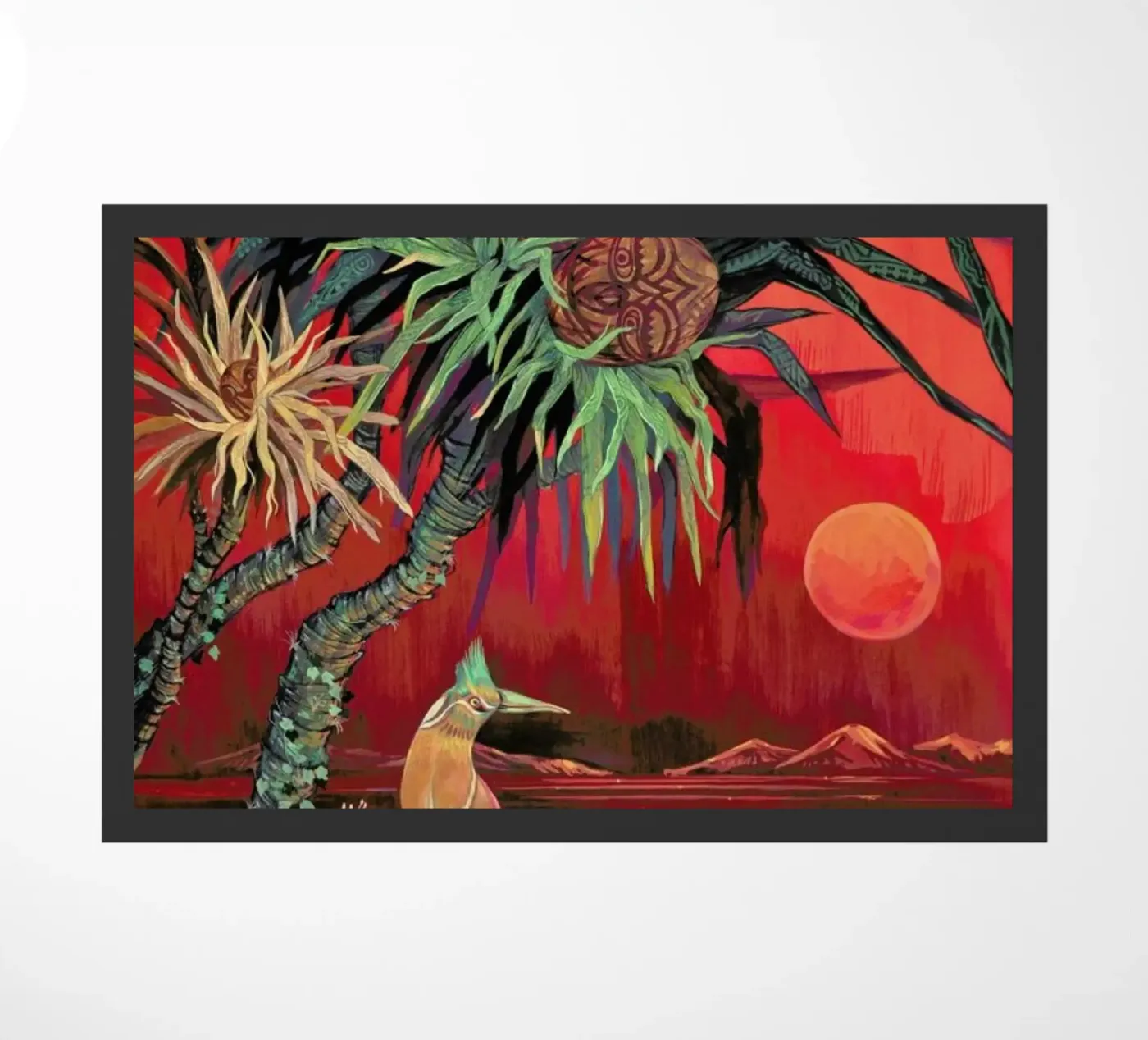 Red Sun Fußmatte von Naito Shinpei