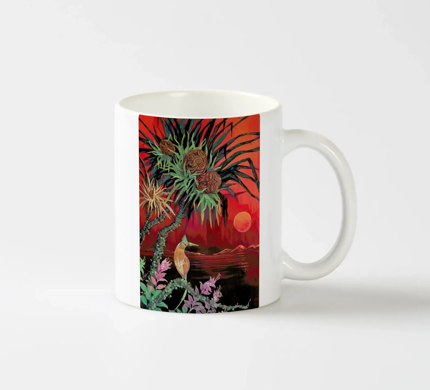 Red Sun ceramic mug by Naito Shinpei