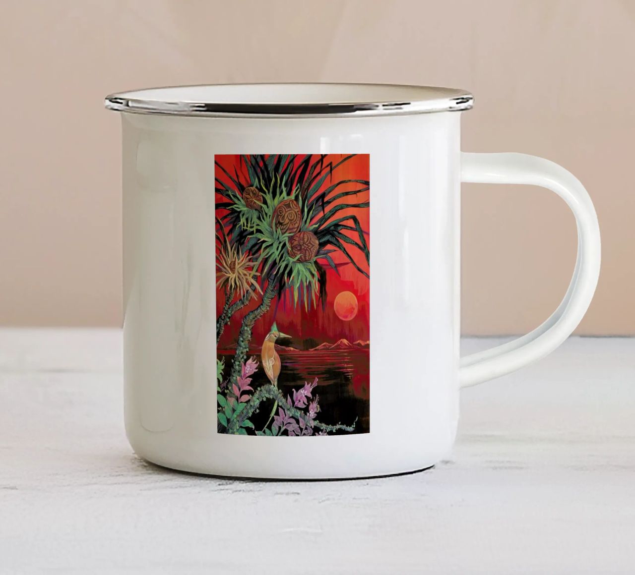 Red Sun tazza in smalto da Naito Shinpei