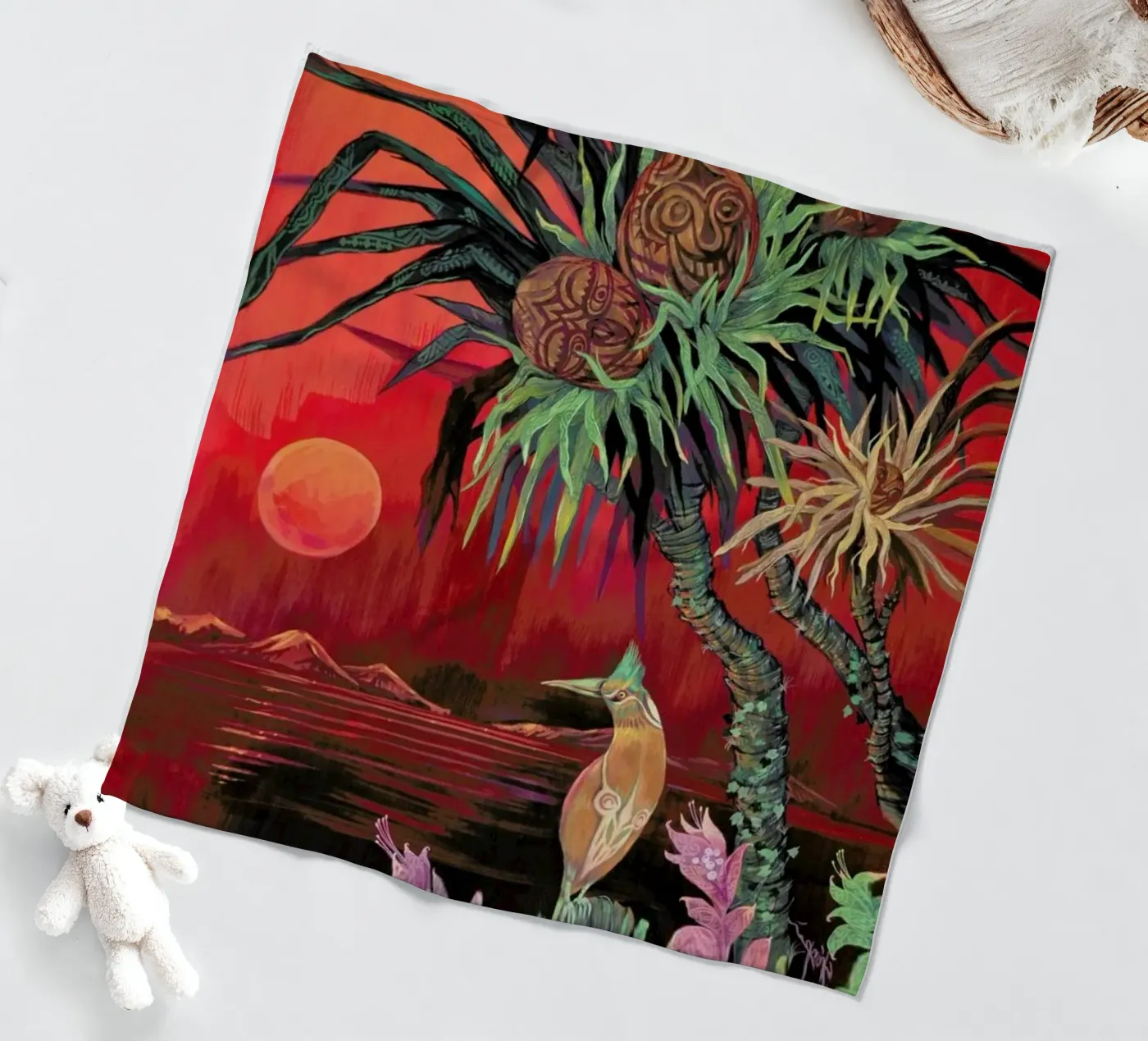 Red Sun Fleecedecke von Naito Shinpei