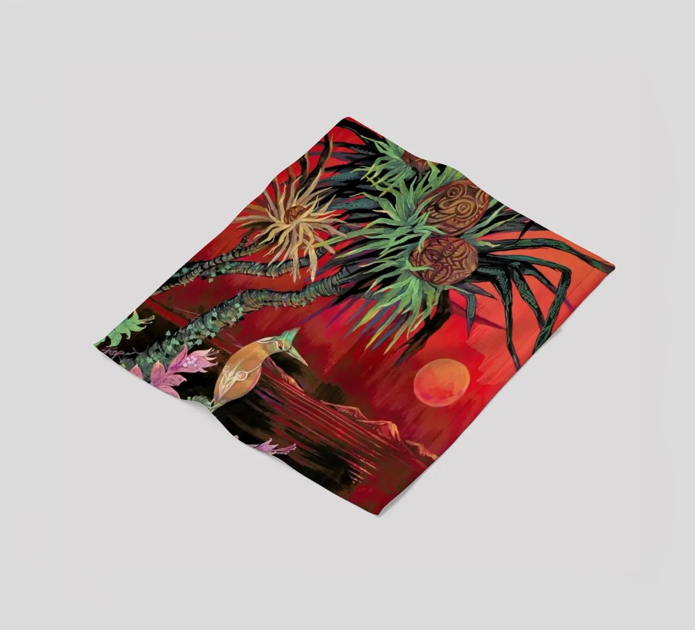 Red Sun Fleecedecke von Naito Shinpei