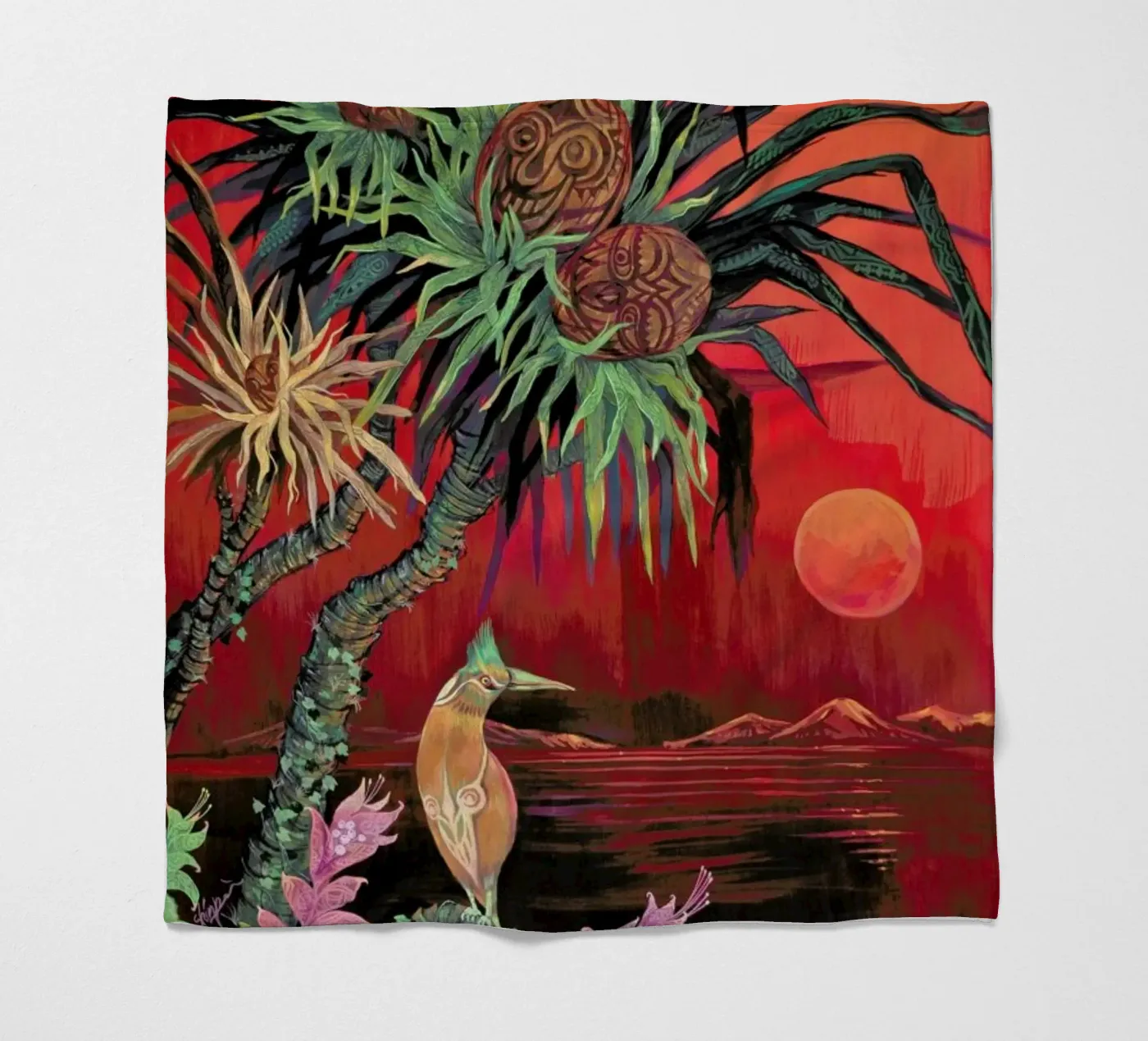 Red Sun Fleecedecke von Naito Shinpei