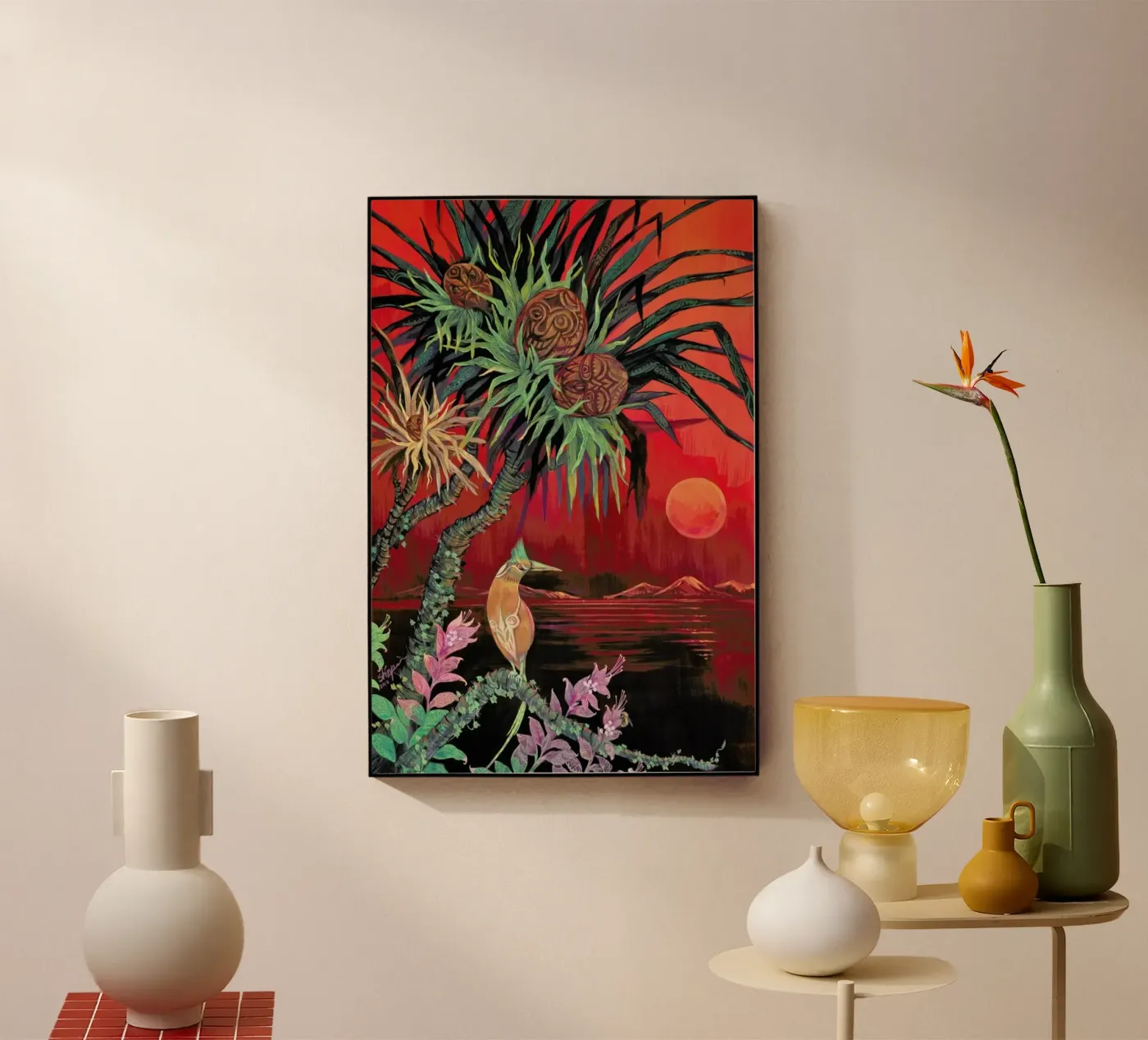 Red Sun acrylic glass by Naito Shinpei