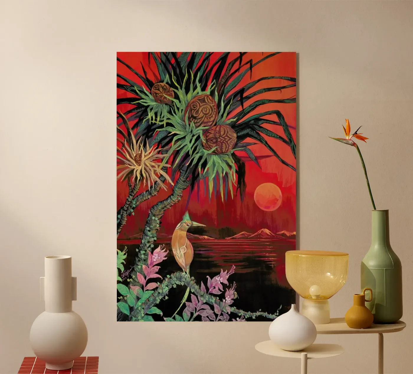 Red Sun acrylic glass by Naito Shinpei