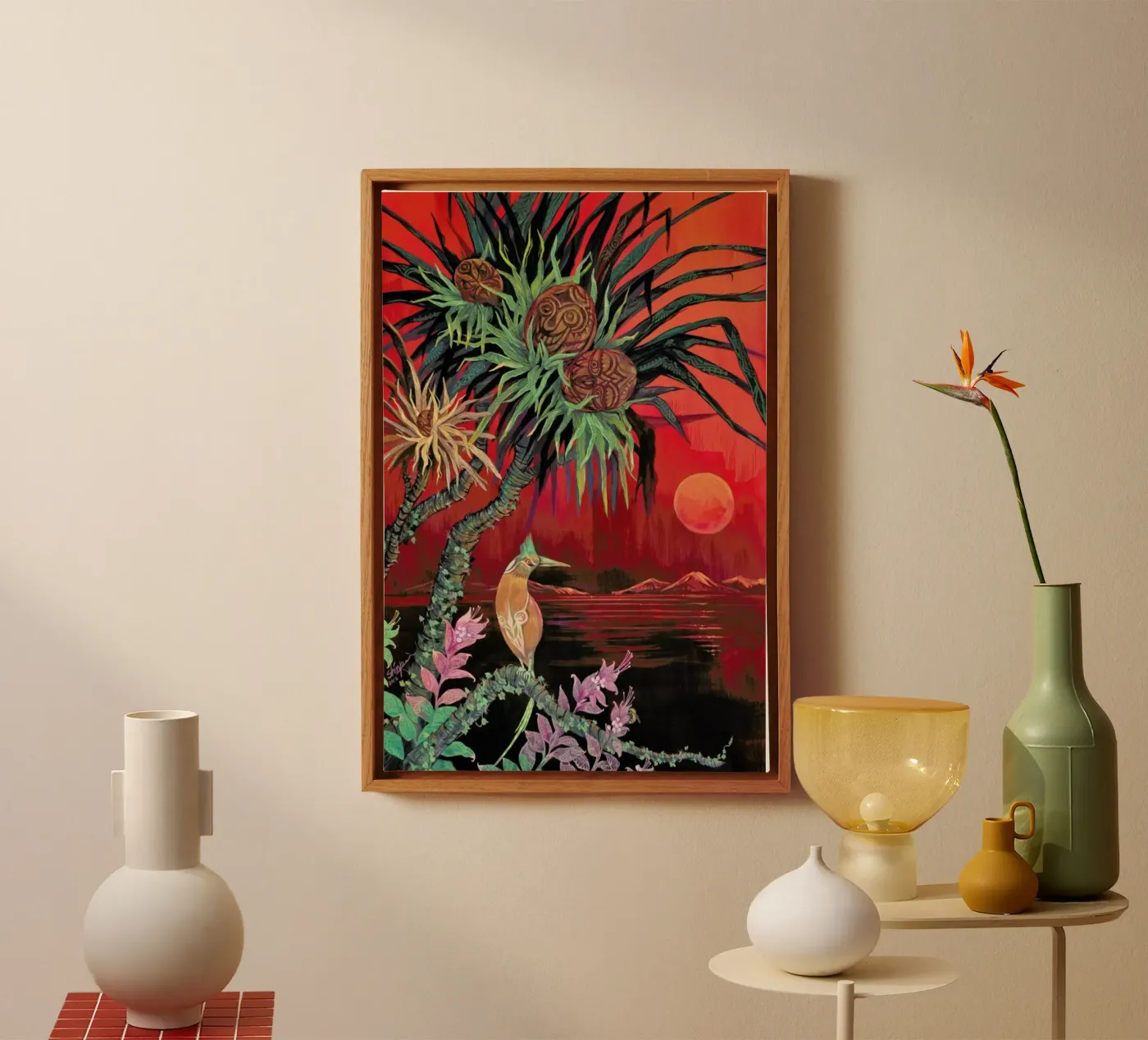 Red Sun canvas by Naito Shinpei