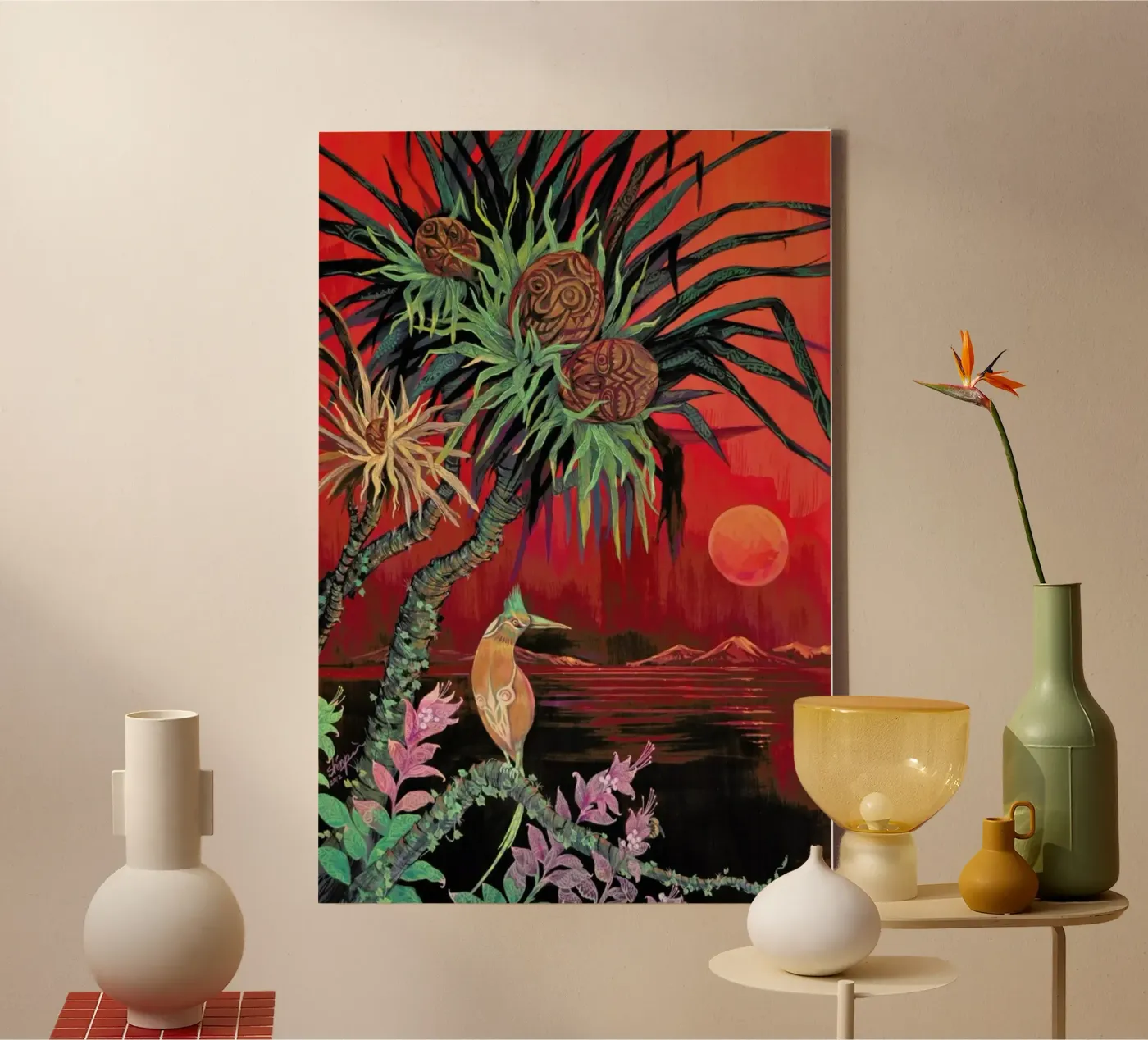 Red Sun canvas by Naito Shinpei