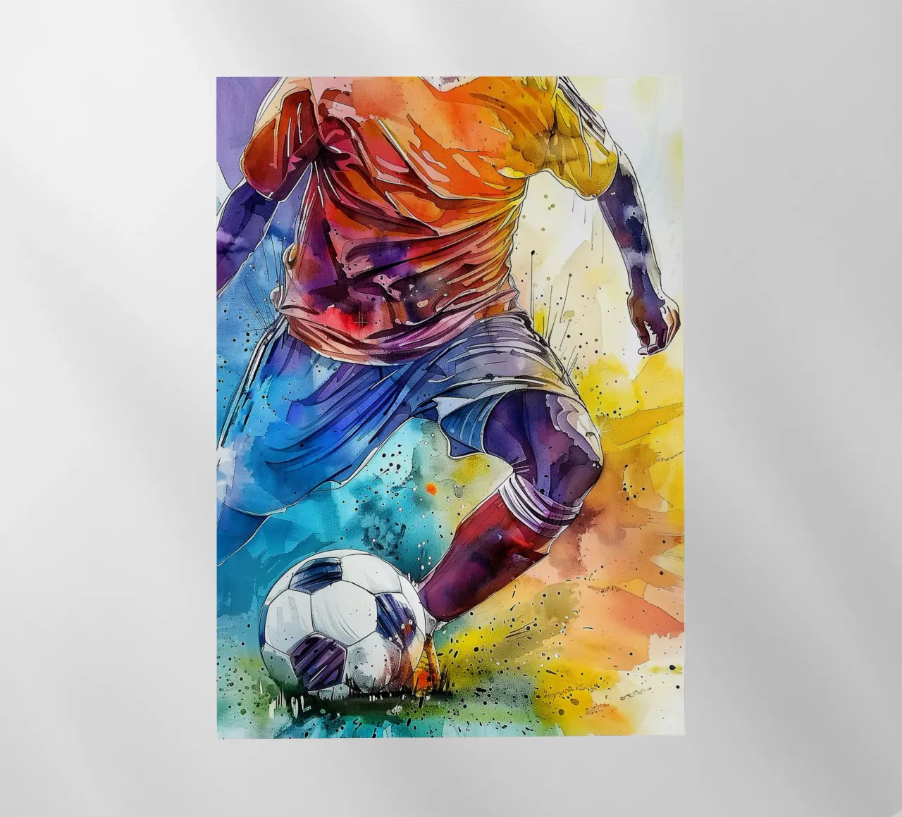 Giocatore di calcio sport art pellicola backlit da Justyna Jaszke JBJart