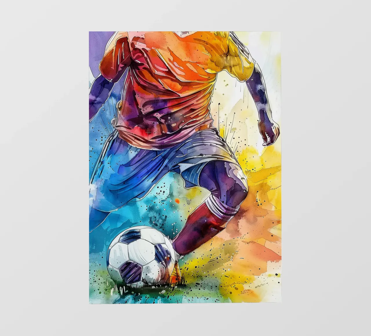 Giocatore di calcio sport art pellicola backlit da Justyna Jaszke JBJart