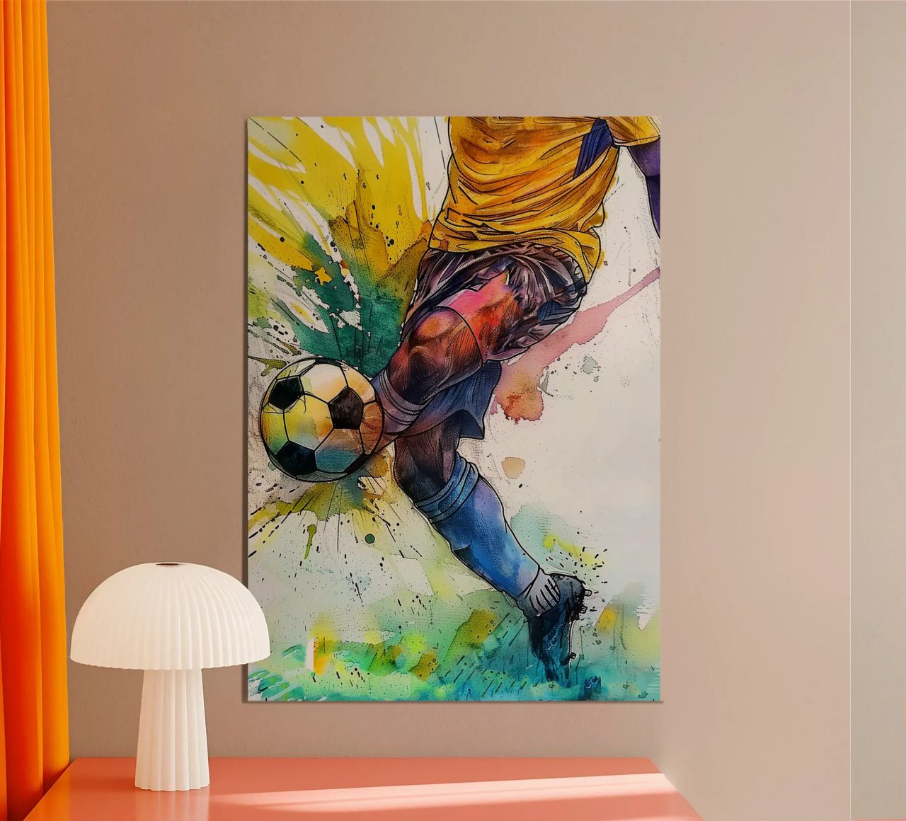 De sportkunst van de voetballer poster van Justyna Jaszke JBJart