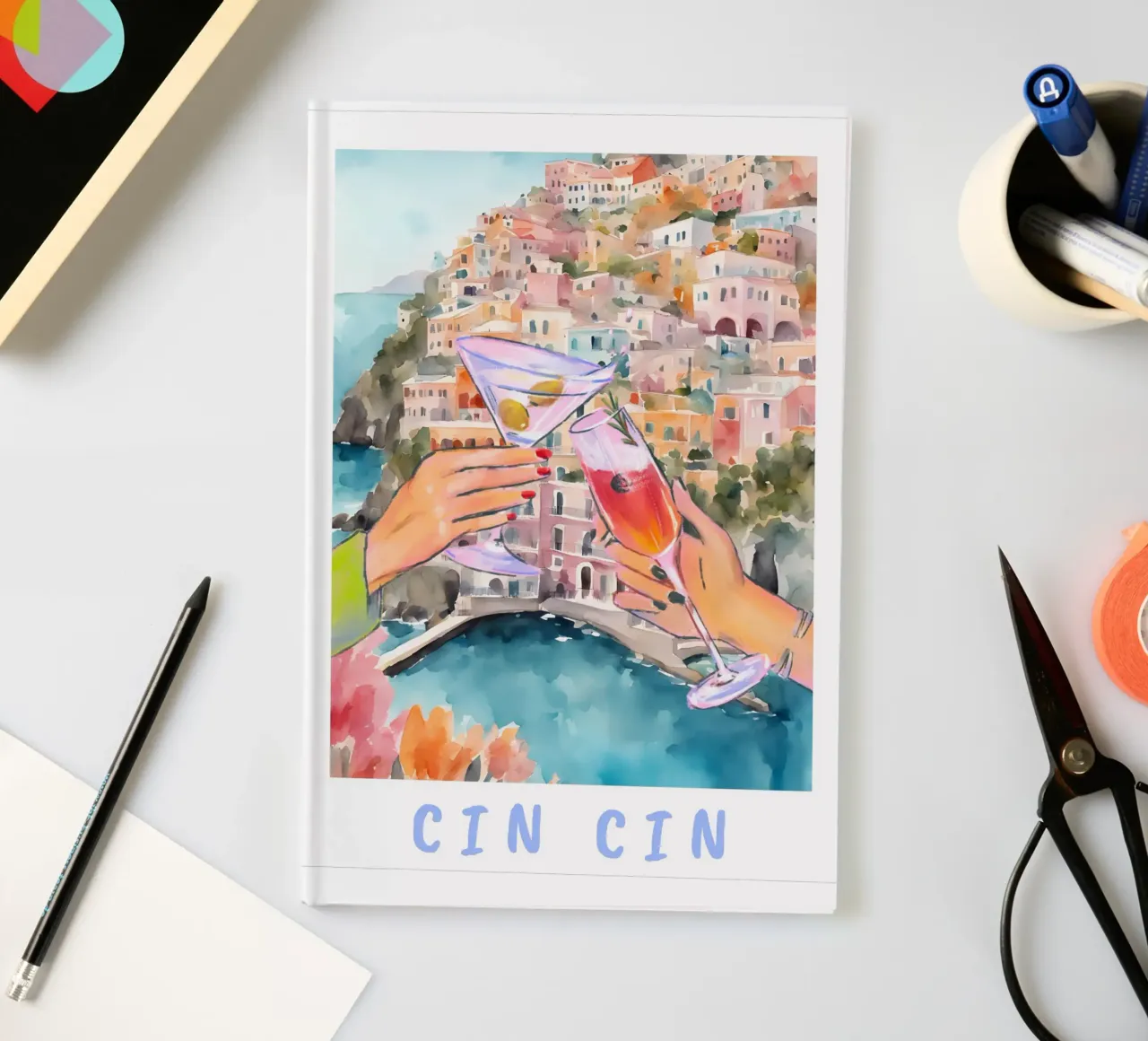 Cheers Cocktail Print notebook by TheCocktailClub