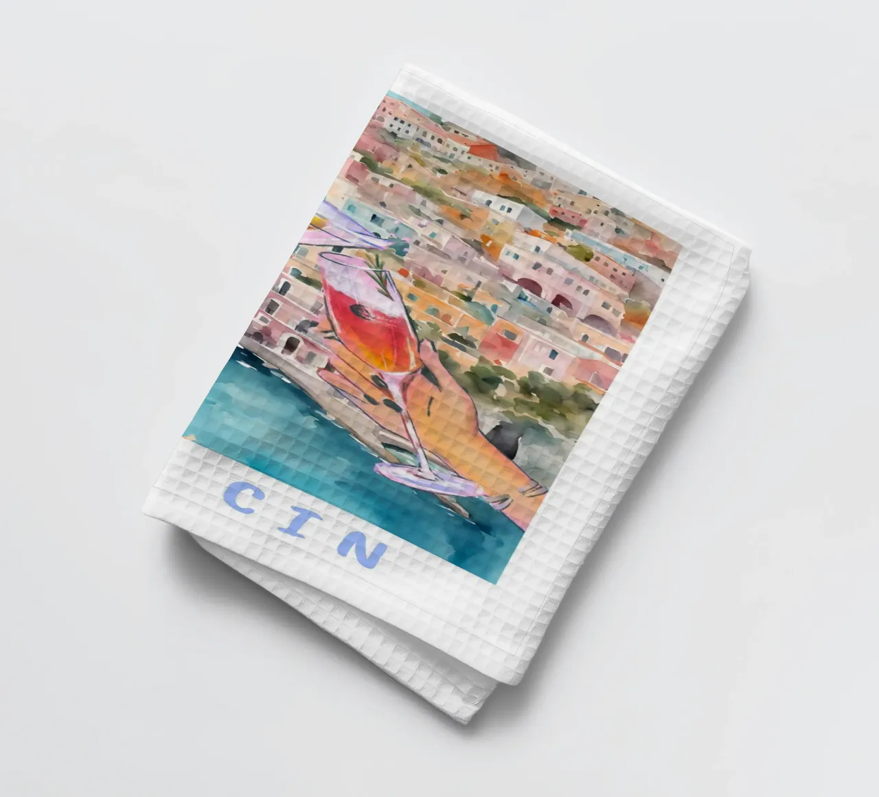 Cheers Cocktail Print tea towel by TheCocktailClub