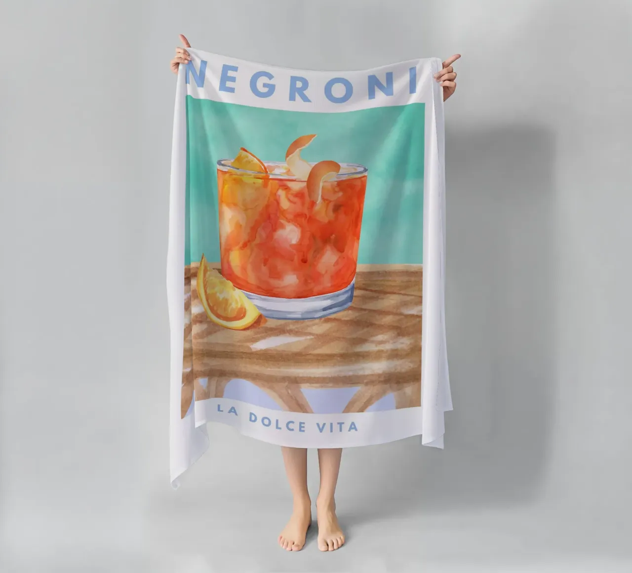 Negron iIllustrazione telo mare da TheCocktailClub