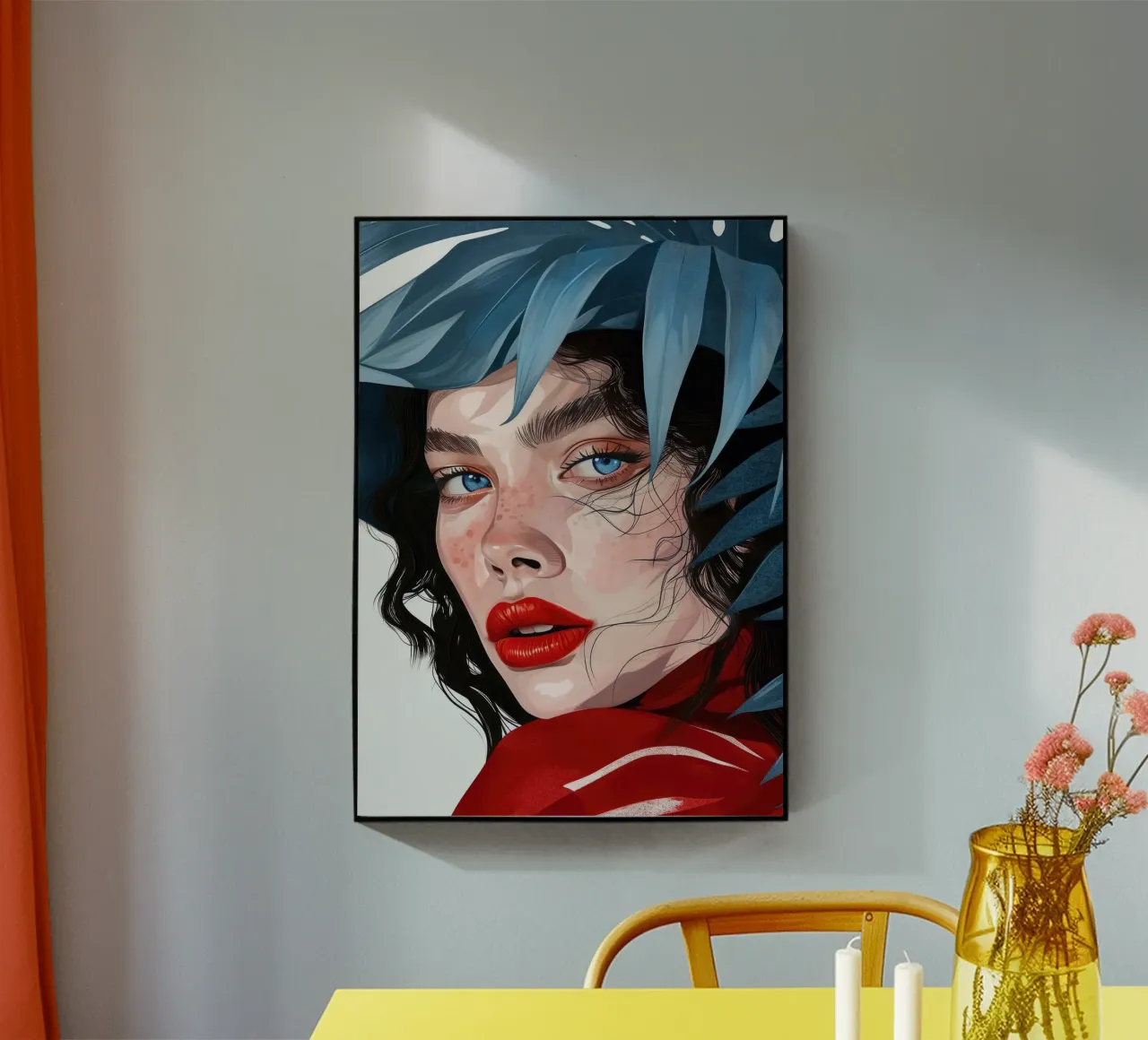 donna con occhi blu plexiglass da Justyna Jaszke JBJart