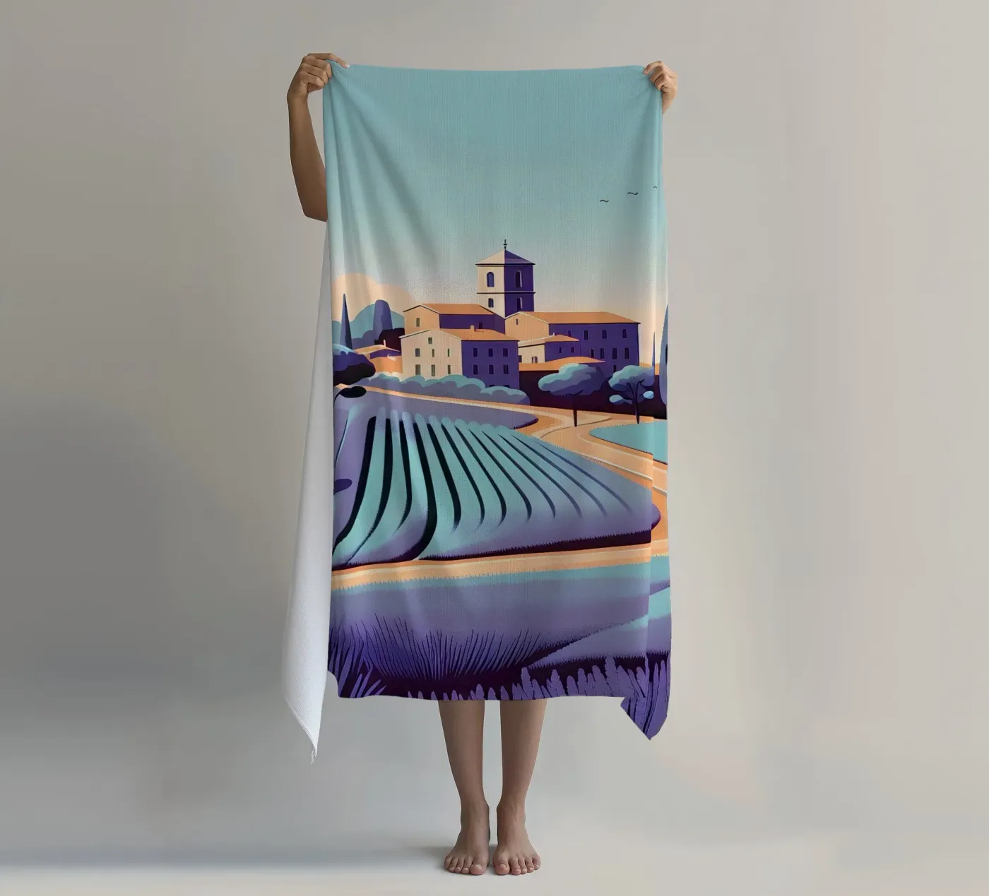 Provence beach towel by Digital Naive