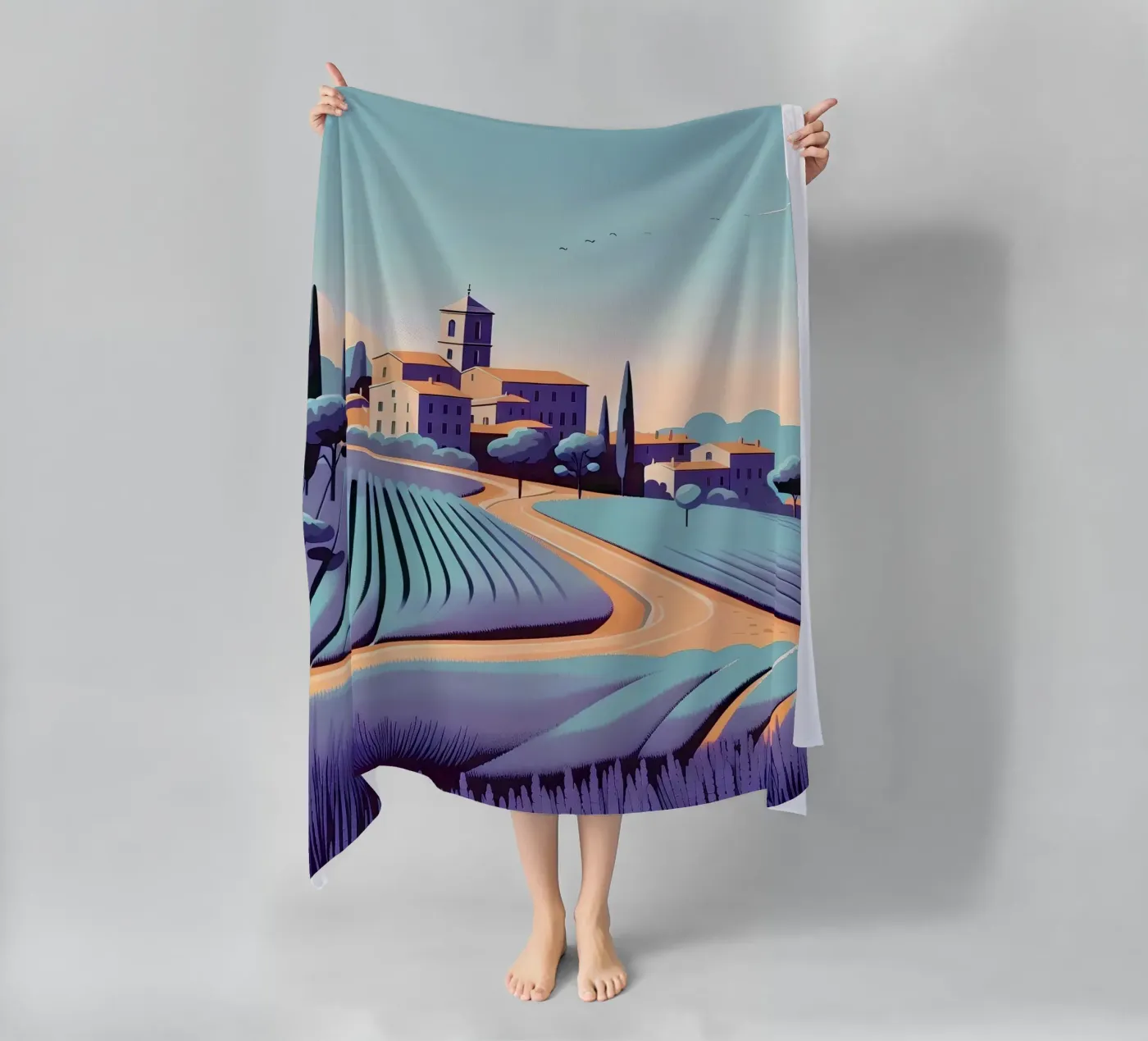 Provence beach towel by Digital Naive