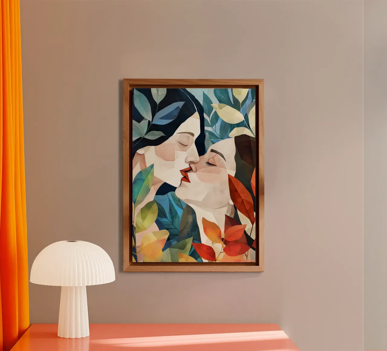 L'amore è nell'aria pittura digitale ad acquerello alluminio dibond da Justyna Jaszke JBJart