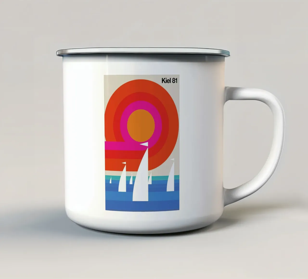 Kiel 81 enamel mug by Bo Lundberg