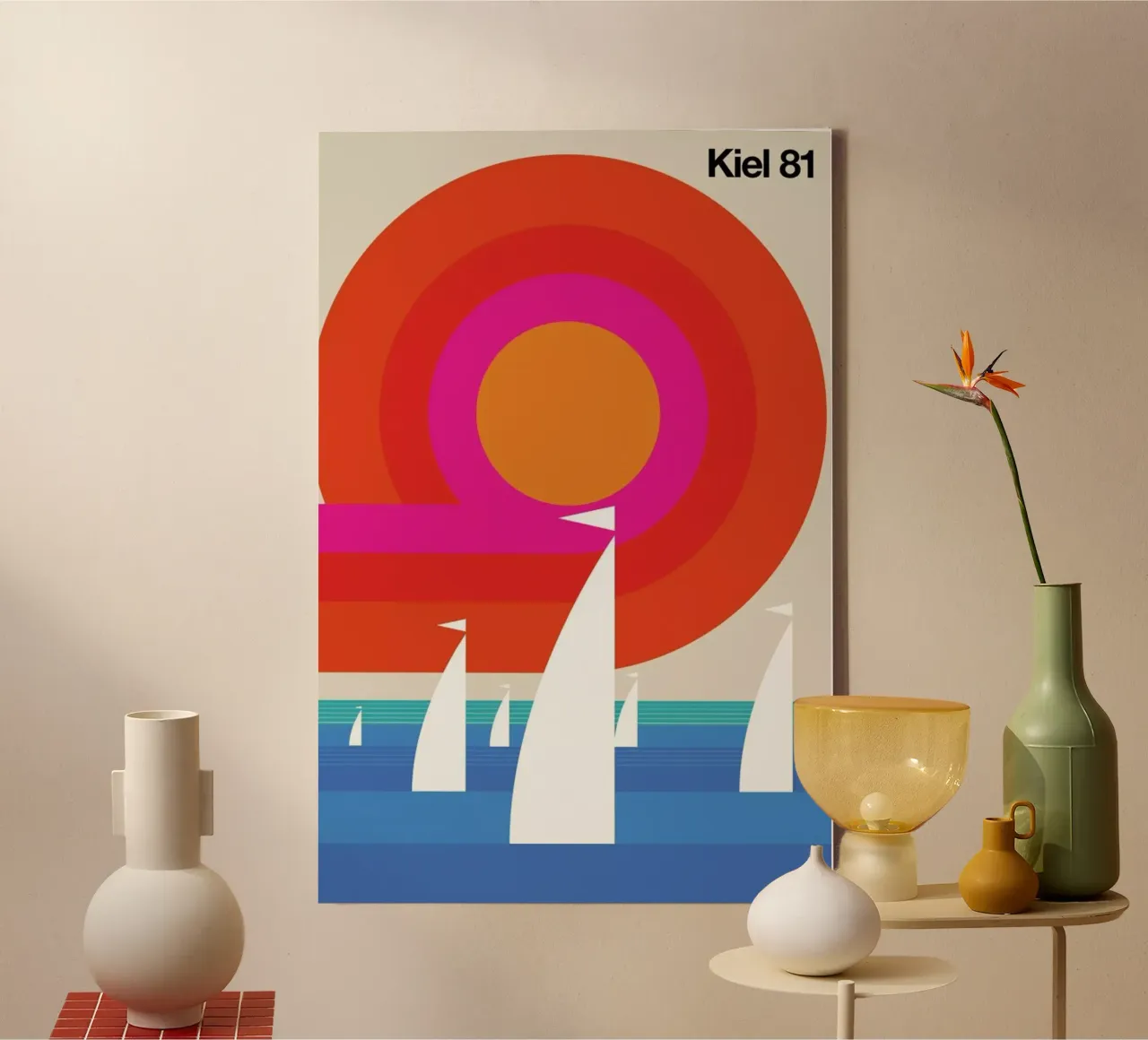 Kiel 81 tela con Cornice a cassetta da Bo Lundberg