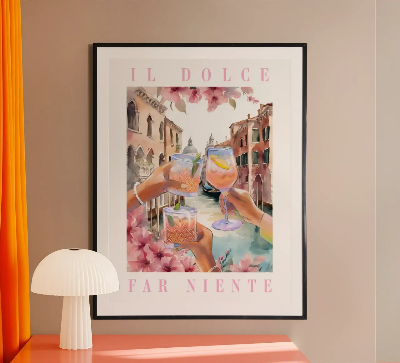 Florence Italy Print poster with aluminum frame by TheCocktailClub
