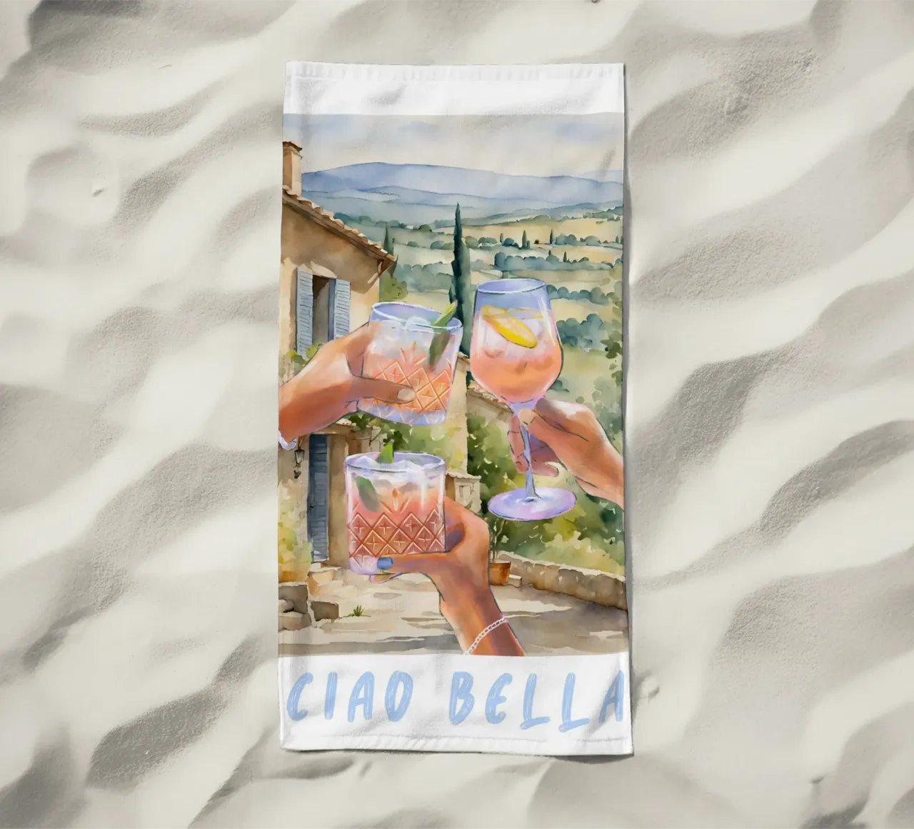 Ciao Bella Print telo mare da TheCocktailClub