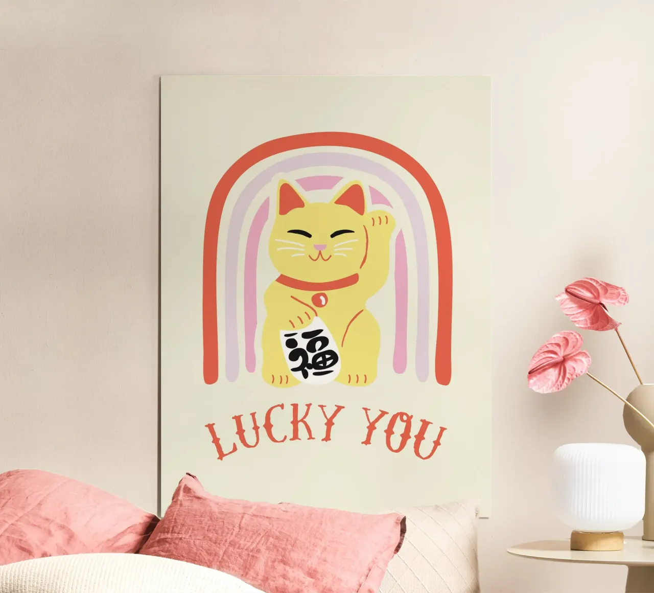Lucky you poster con telaio in alluminio da 2toastdesign