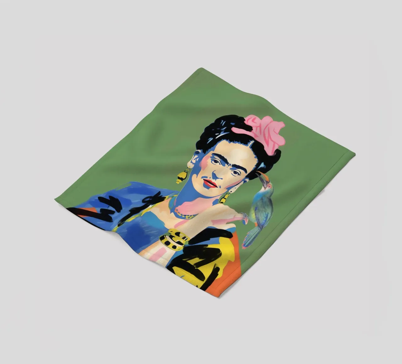 I pappagalli di Kahlo amano coperta in pile da Carinaprint