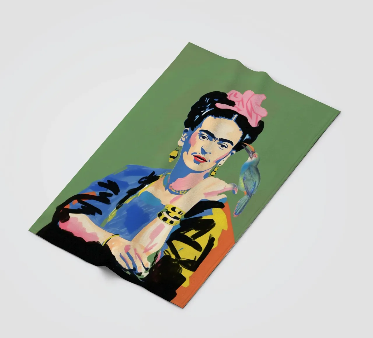 I pappagalli di Kahlo amano coperta in pile da Carinaprint