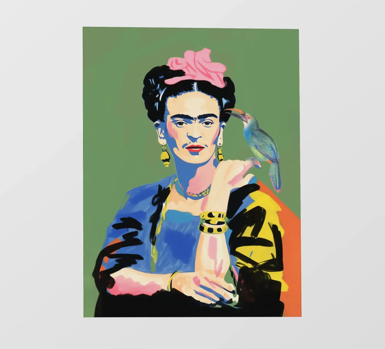 I pappagalli di Kahlo amano telo in pvc da Carinaprint