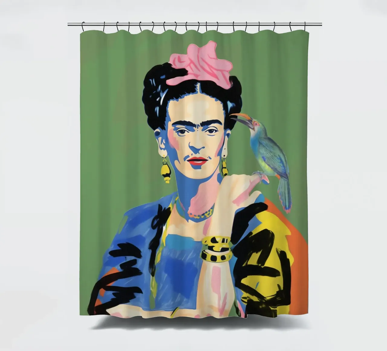 I pappagalli di Kahlo amano tenda da doccia da Carinaprint