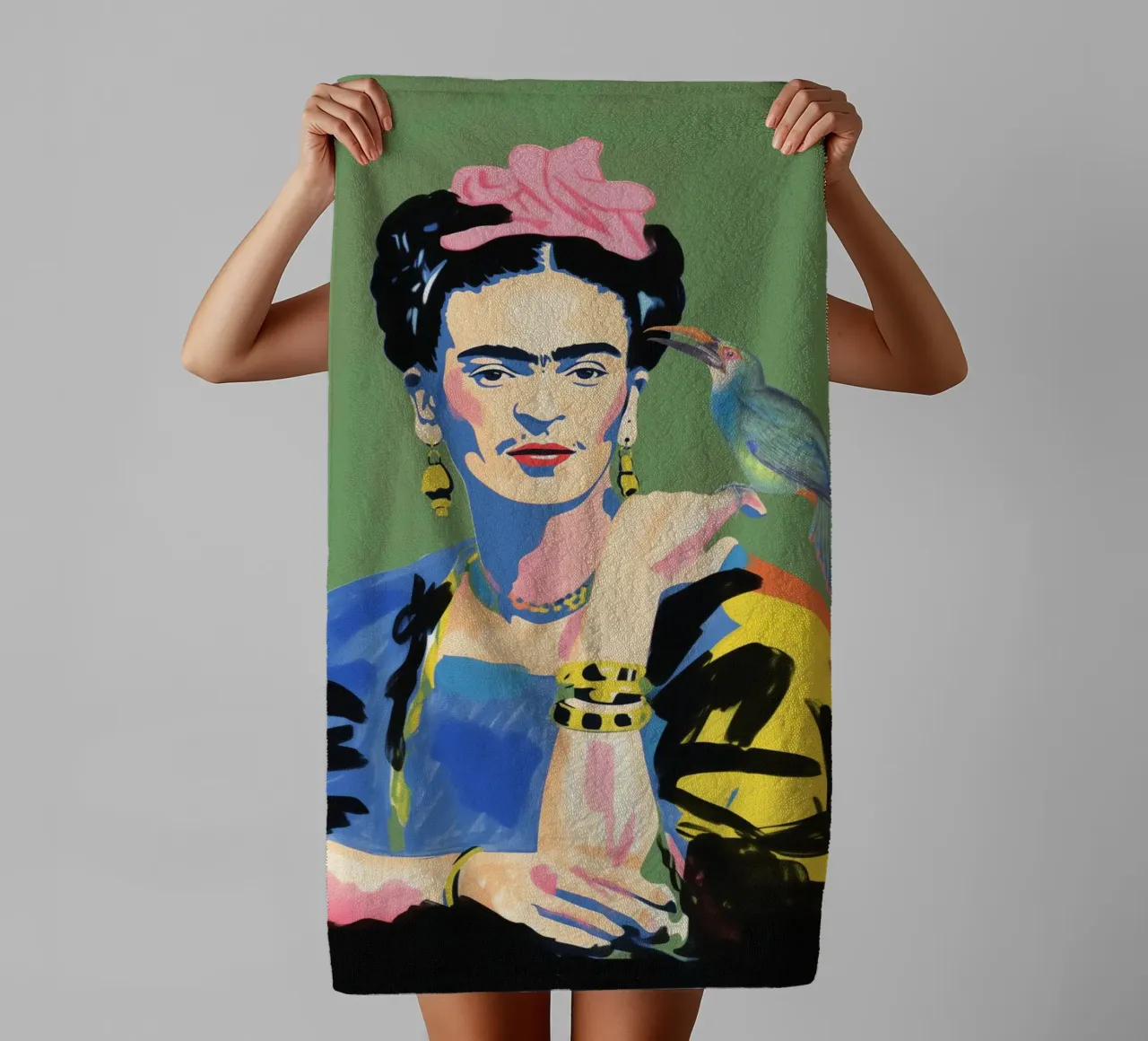 I pappagalli di Kahlo amano asciugamano da bagno da Carinaprint