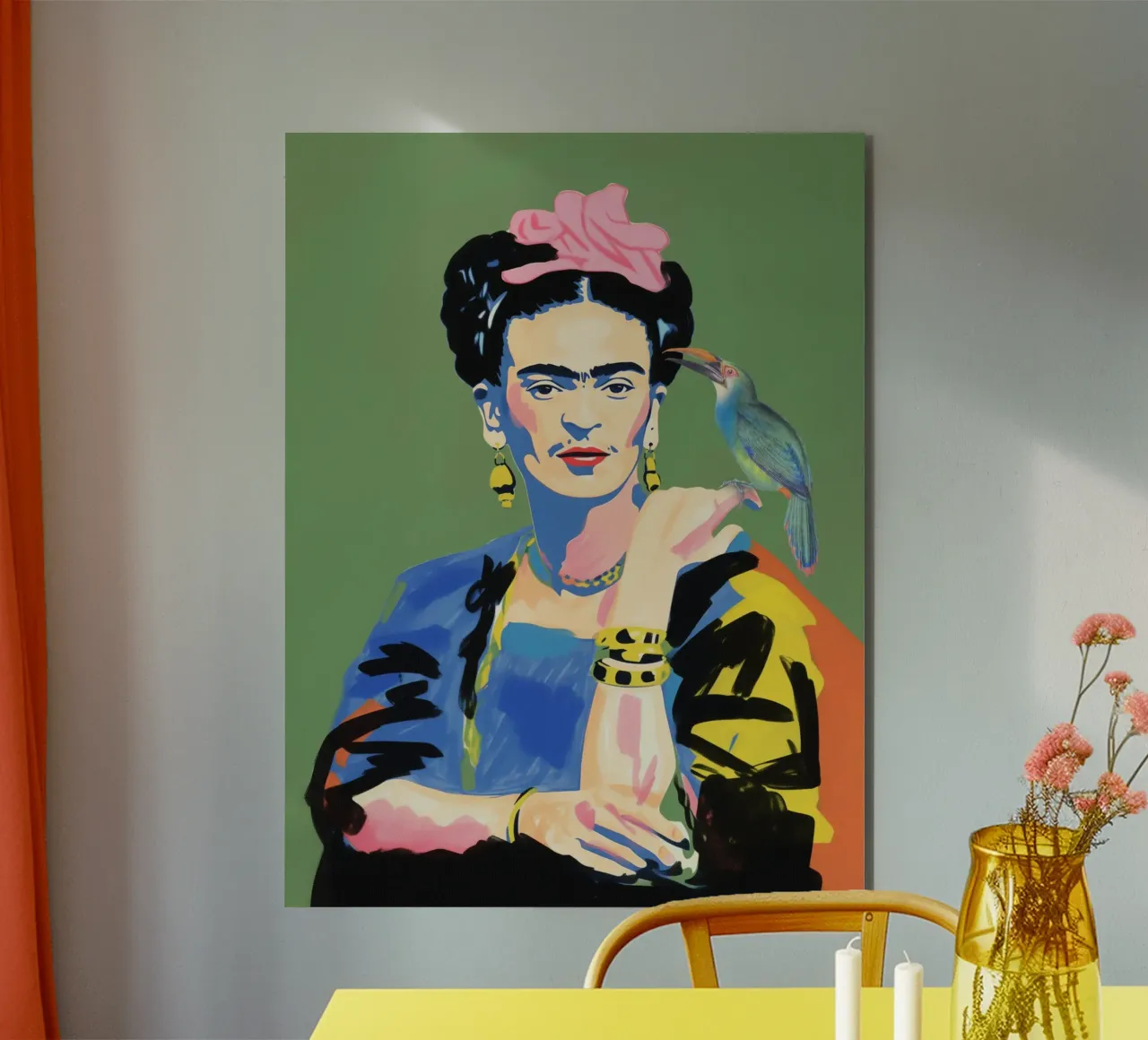 Los loros de Kahlo aman aluminio dibond de Carinaprint