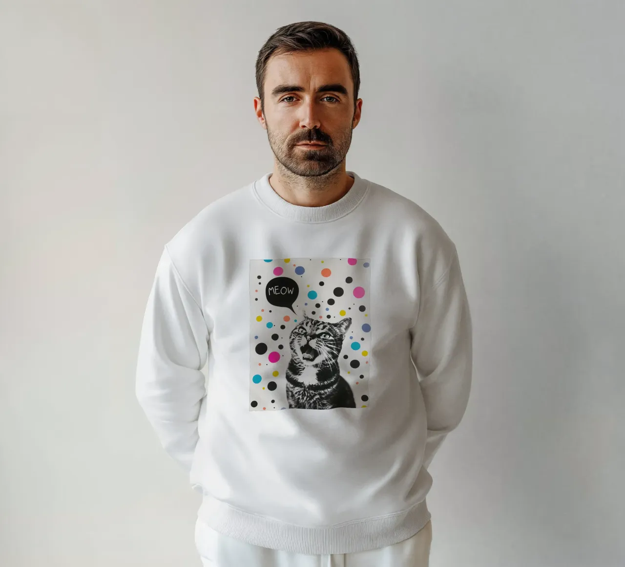 Meow-miao Party Katze felpa da Carinaprint