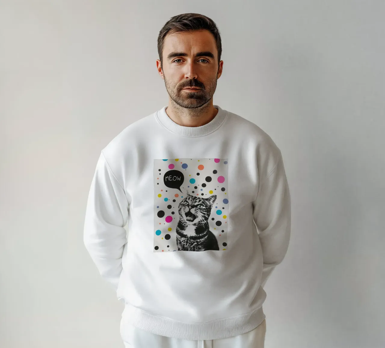 Meow-miao Party Katze felpa da Carinaprint