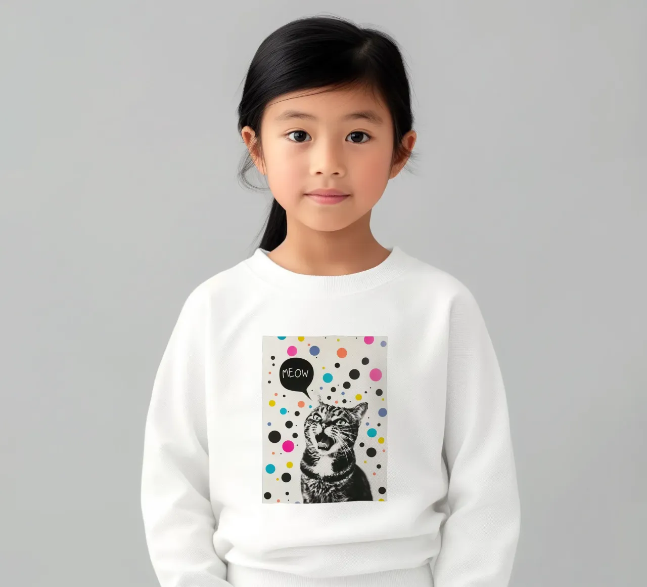 Meow-miao Party Katze felpa bambino da Carinaprint