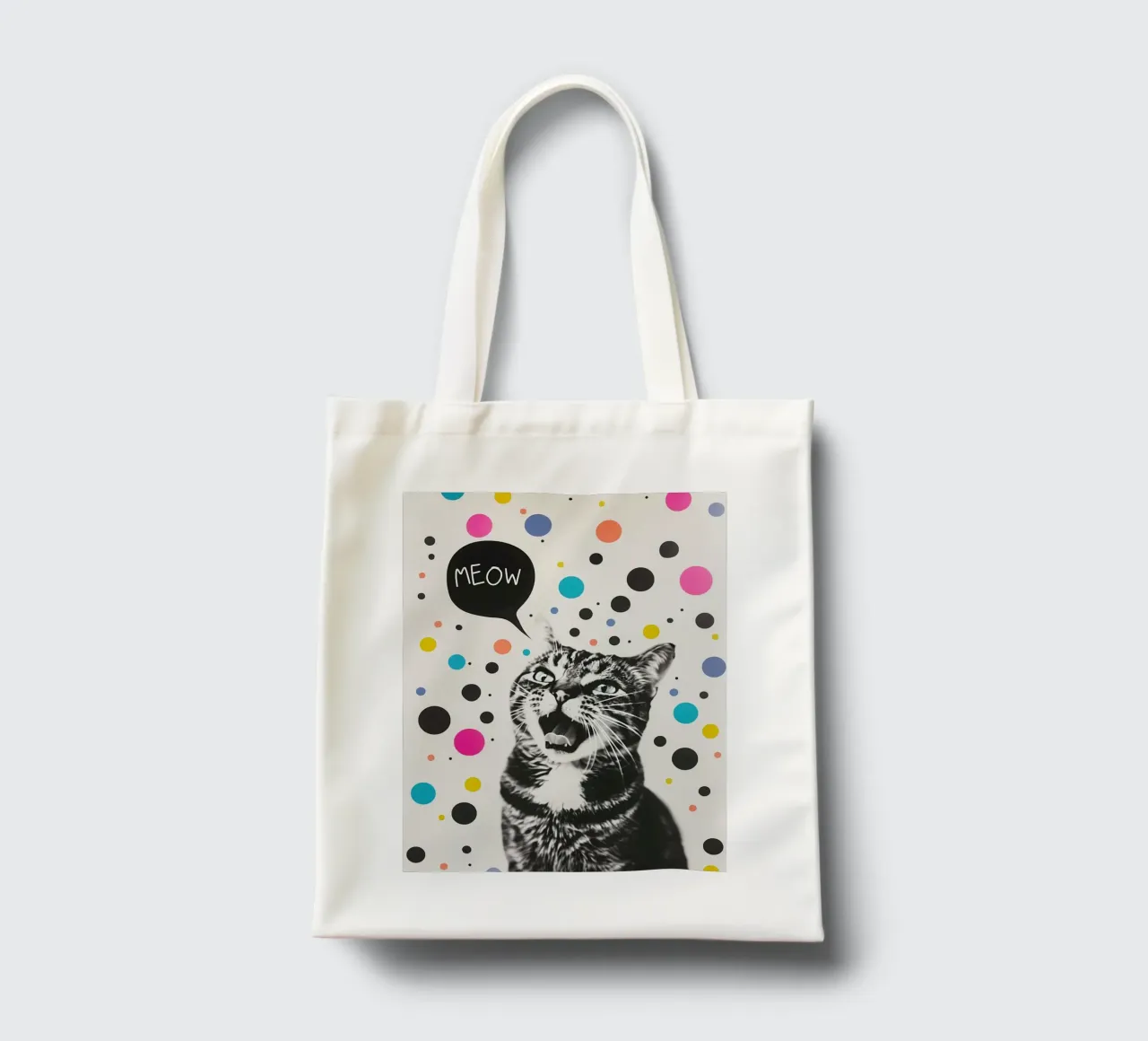 Meow-miao Feest Katze jute draagtas van Carinaprint