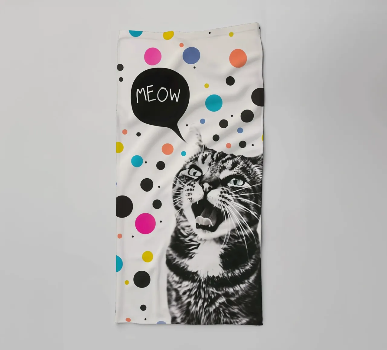 Meow-miao Party Katze asciugamano da bagno da Carinaprint
