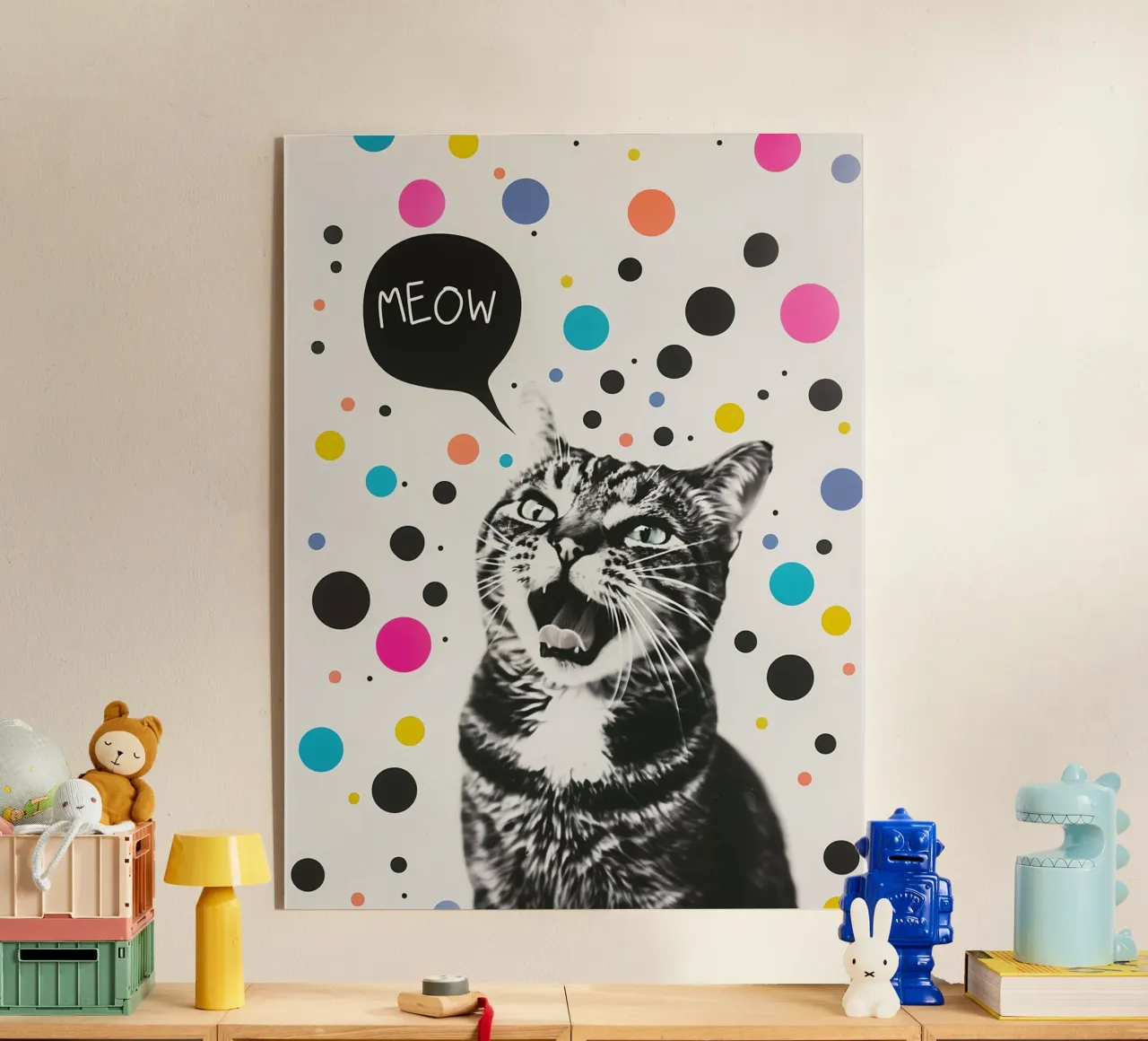 Meow-miao Party Katze plexiglass da Carinaprint