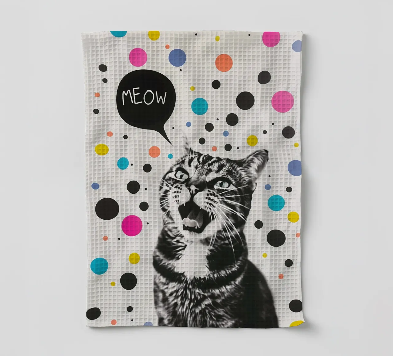 Meow-miao Party Katze canovaccio da cucina da Carinaprint