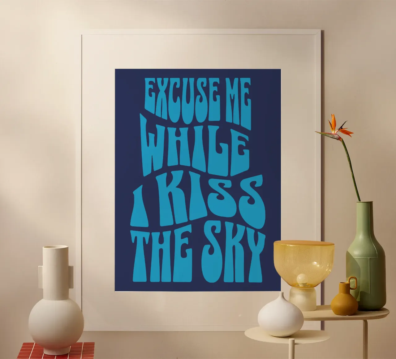 Excuse Me While I Kiss The Sky poster by Gunawan Rb