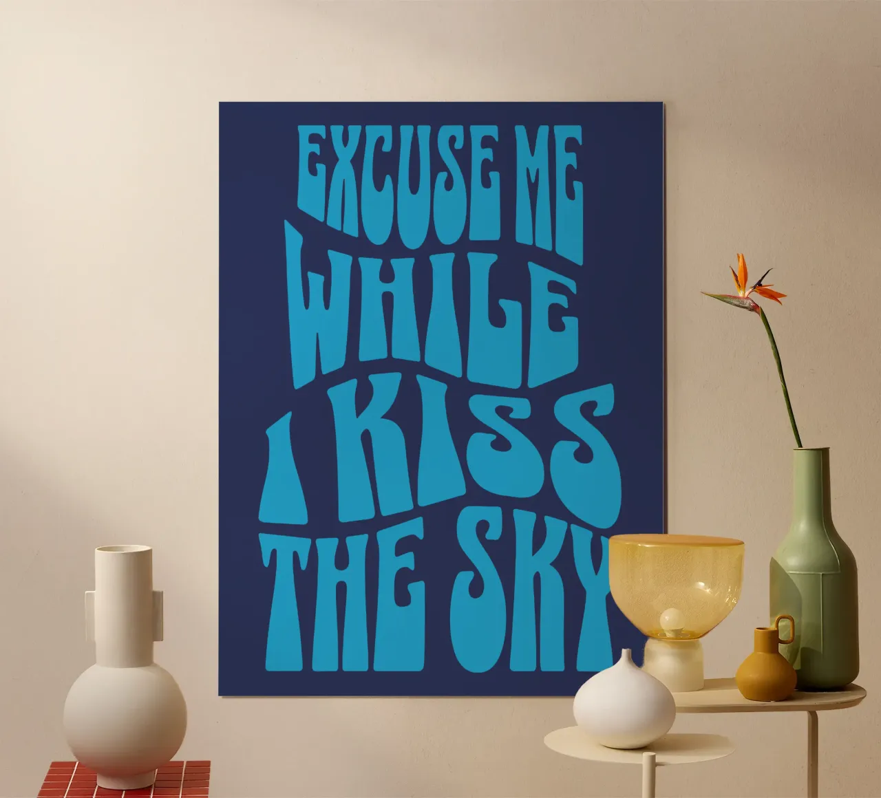 Excuse Me While I Kiss The Sky poster by Gunawan Rb