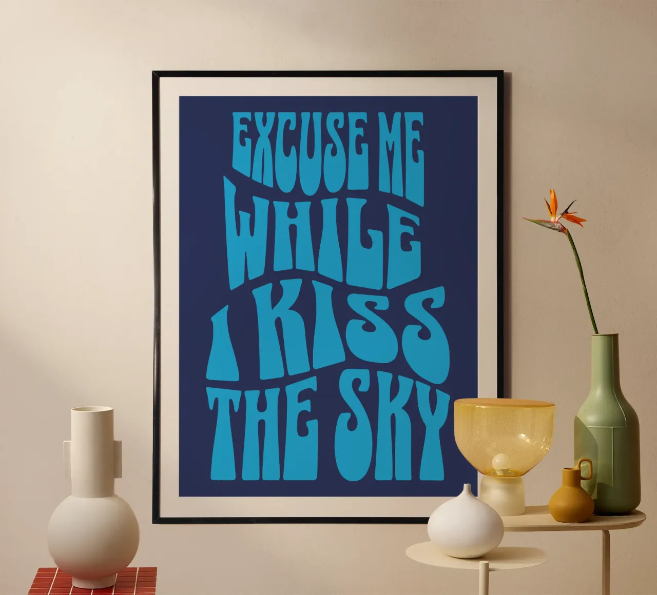 Excuse Me While I Kiss The Sky poster by Gunawan Rb