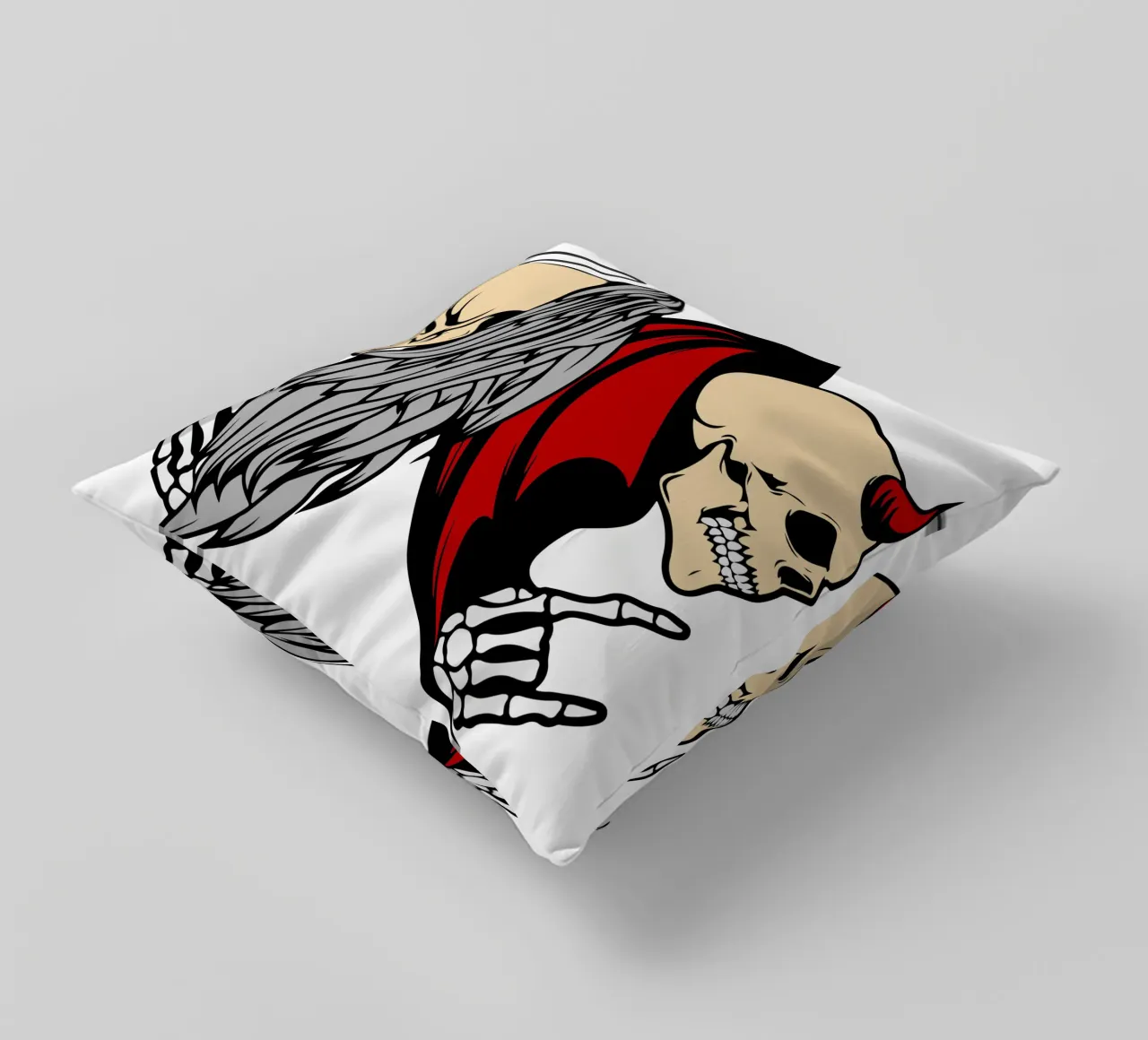 angelo e diavolo illustrazione art design cuscino da ririedis