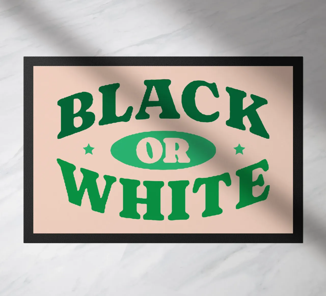 Schwarz oder Weiß Fußmatte von Gunawan Rb