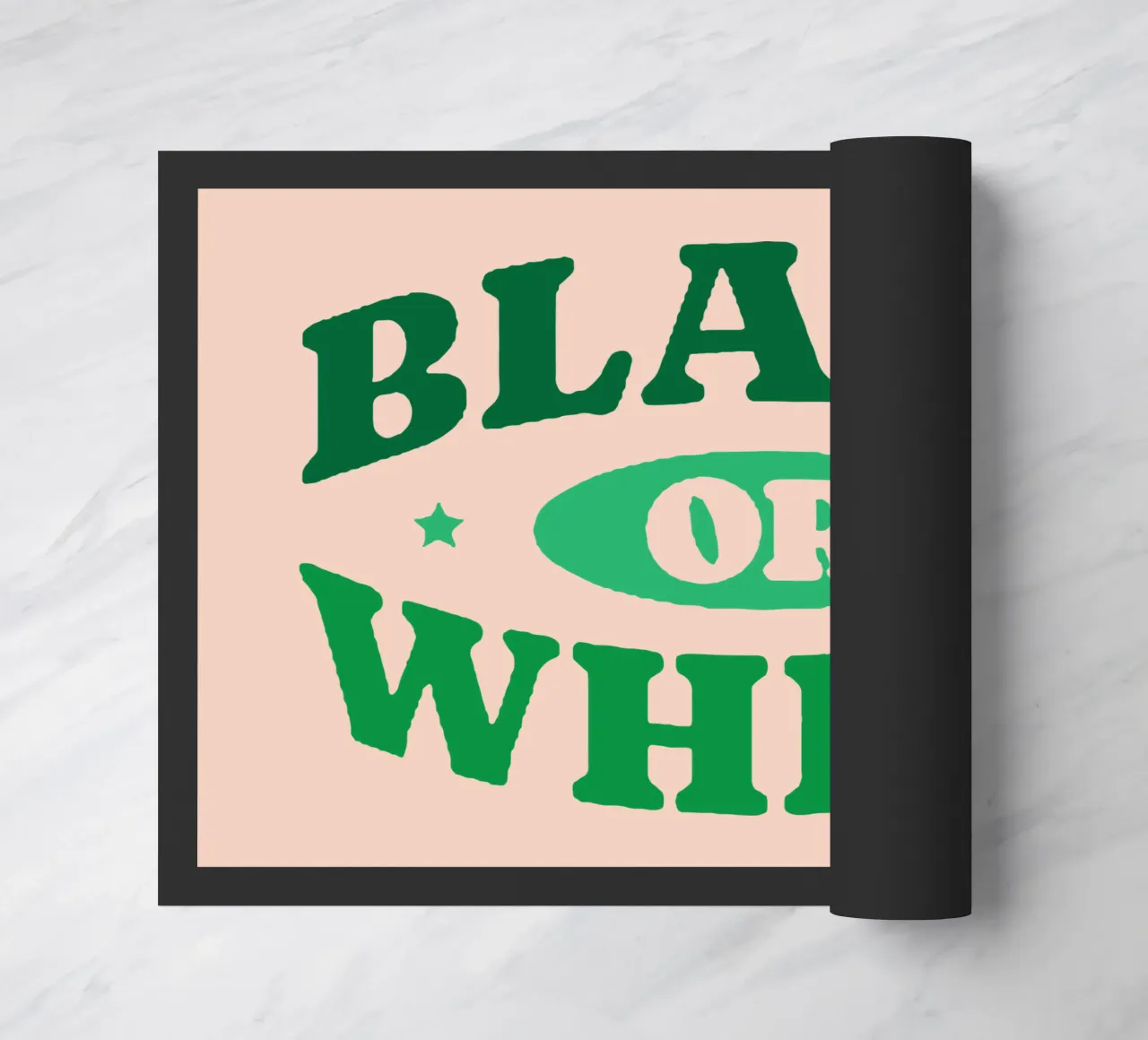 Schwarz oder Weiß Fußmatte von Gunawan Rb