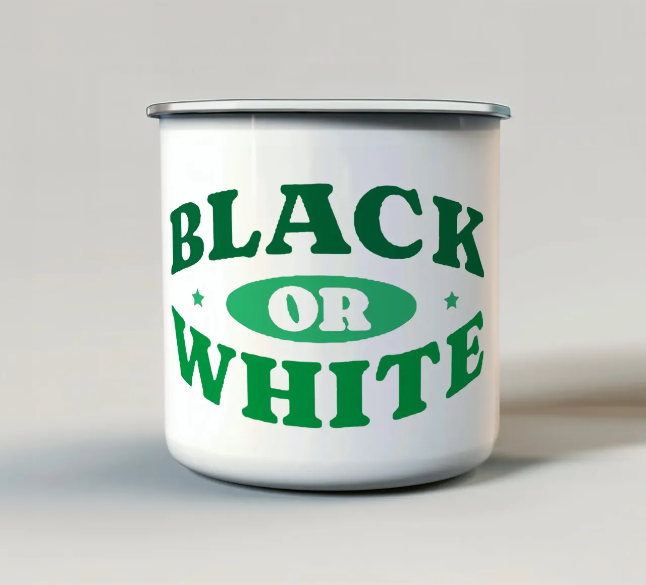 Nero o bianco tazza in smalto da Gunawan Rb
