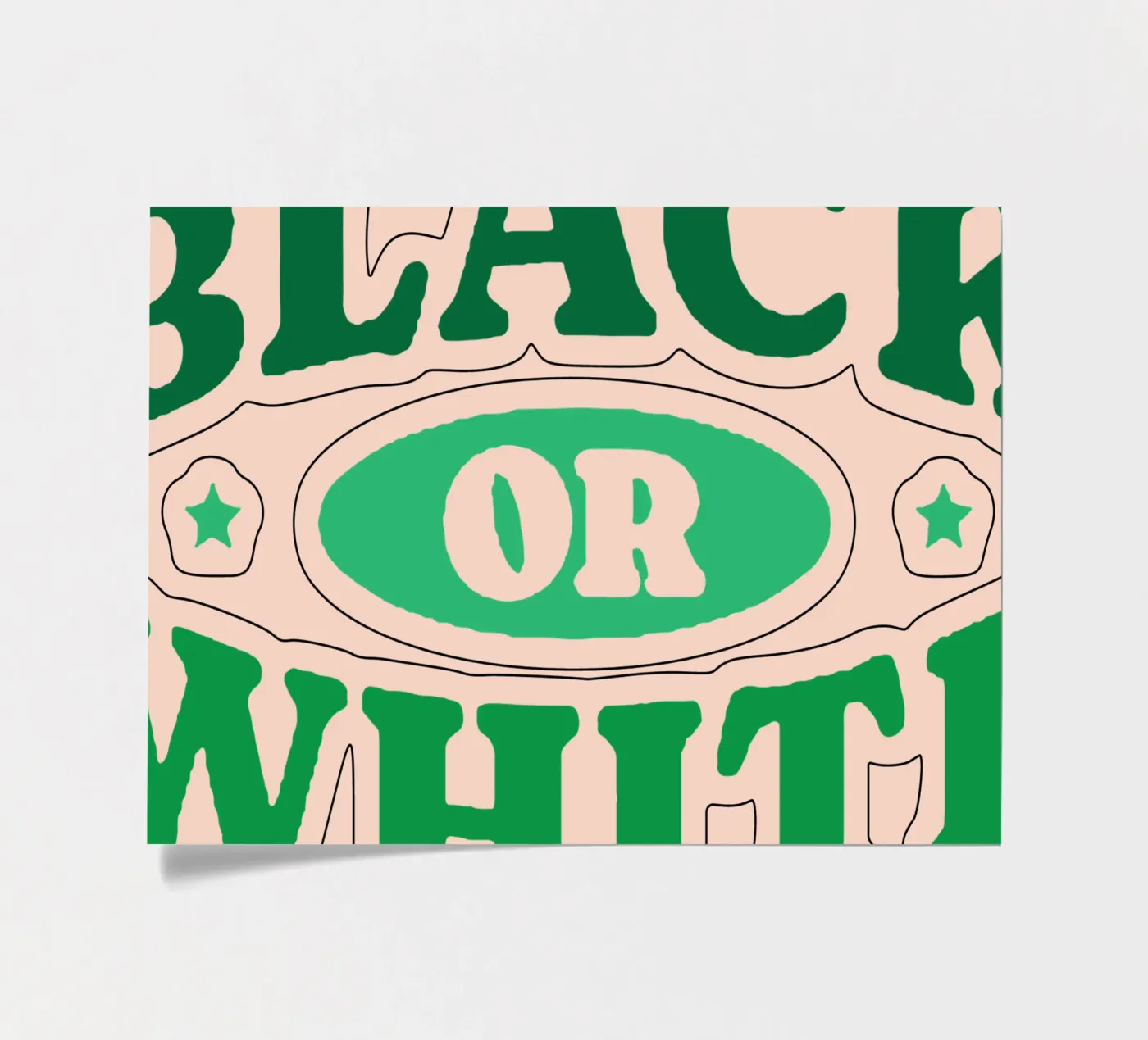 Schwarz oder Weiß Stickerbogen von Gunawan Rb