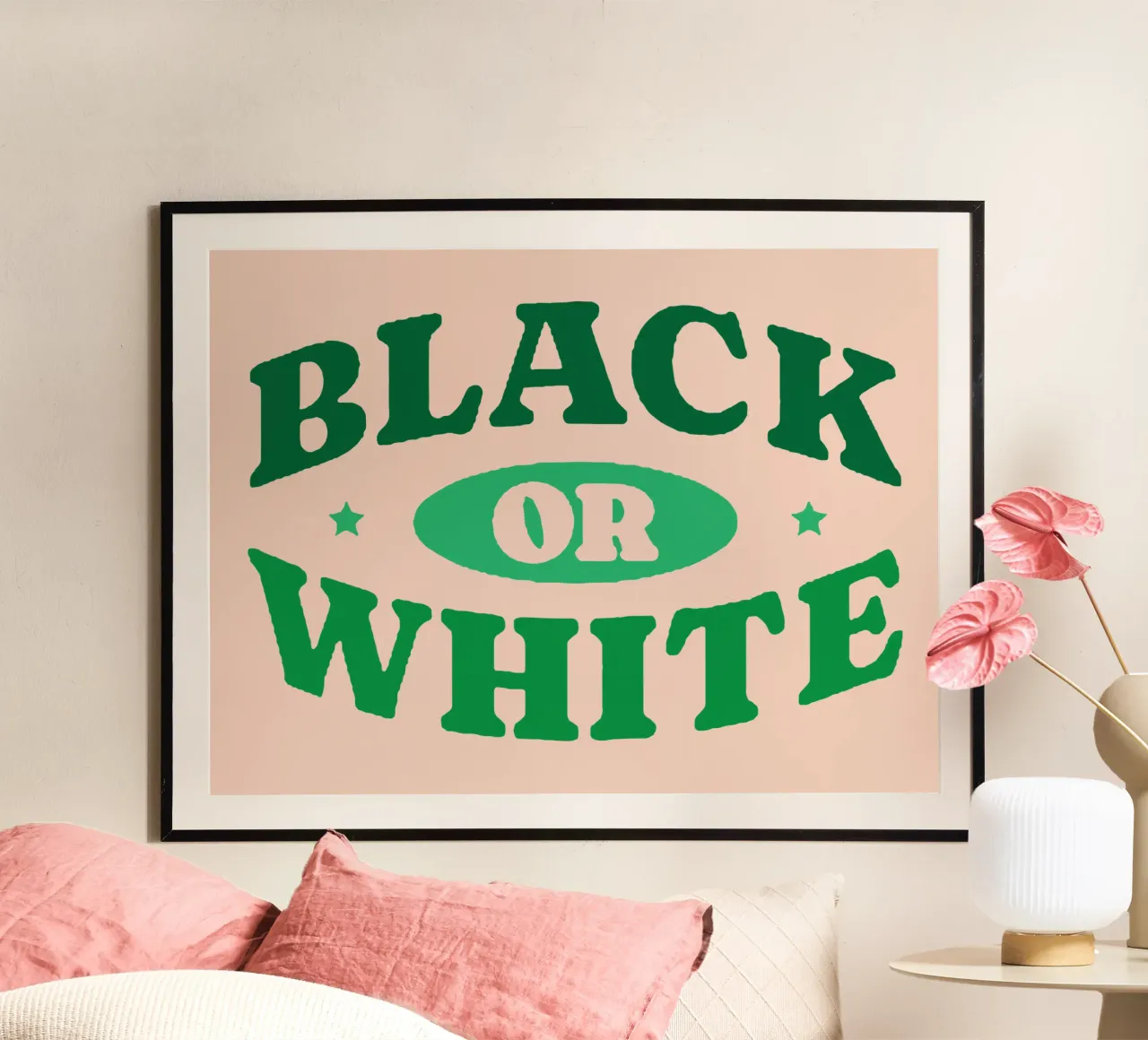 Schwarz oder Weiß Poster von Gunawan Rb