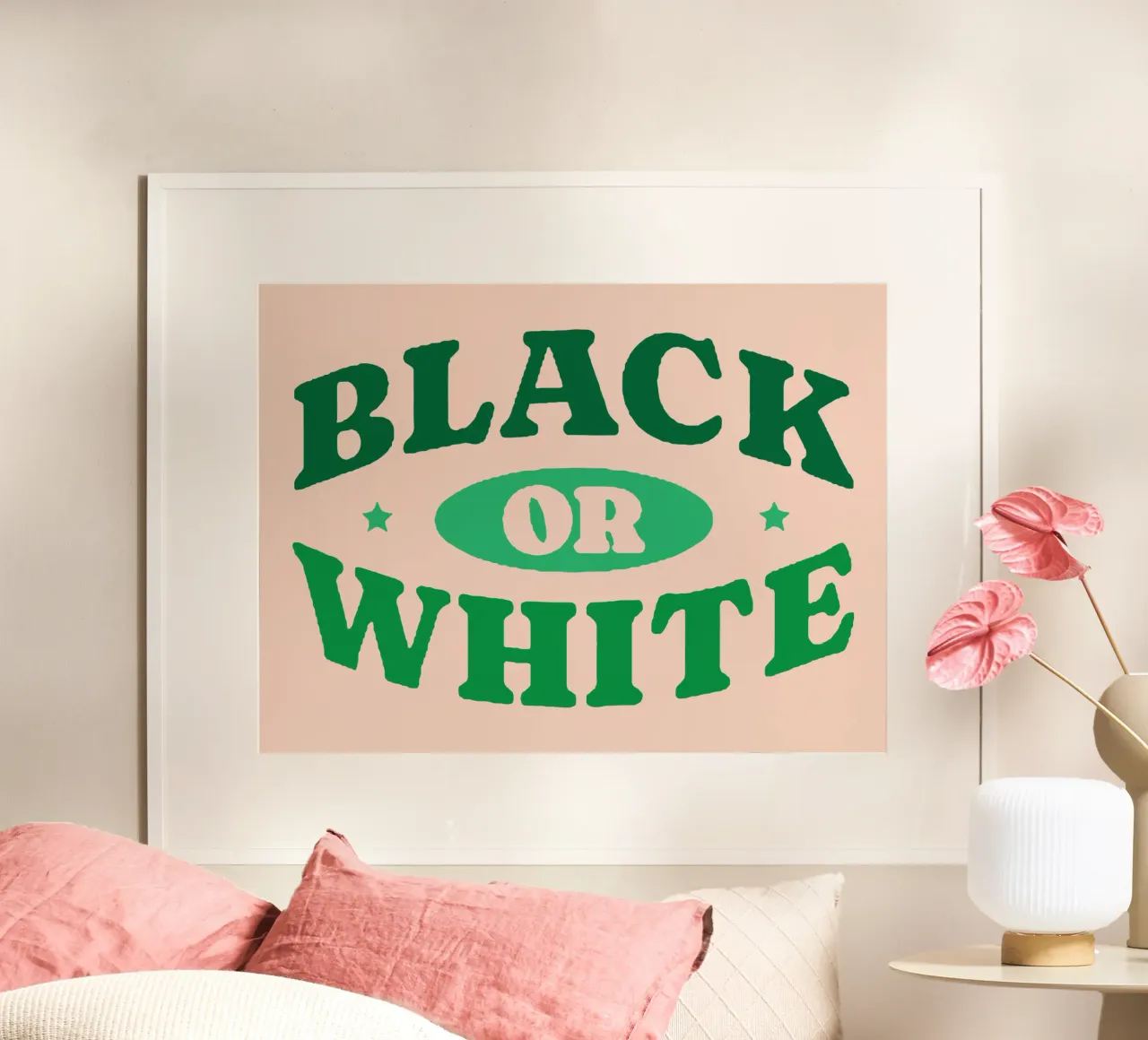 Schwarz oder Weiß Poster von Gunawan Rb