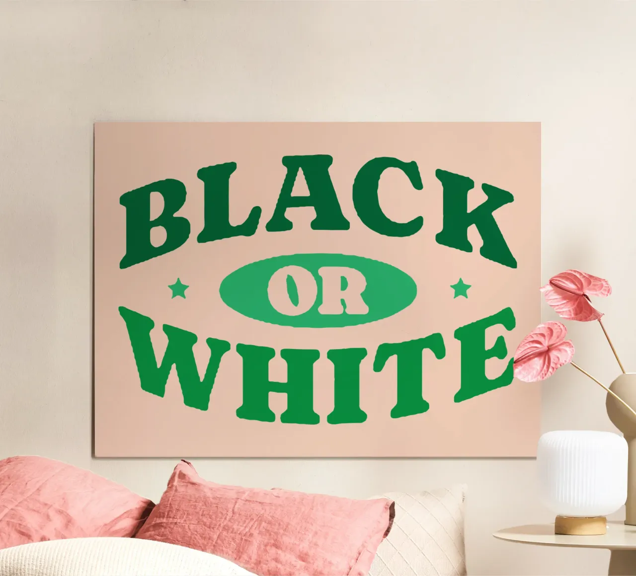 Schwarz oder Weiß Poster von Gunawan Rb
