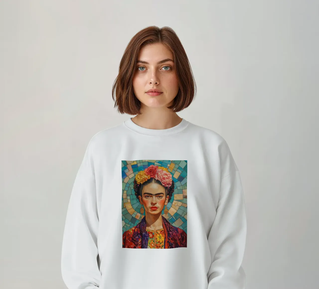 Mosaico Frida Pop felpa da Carinaprint